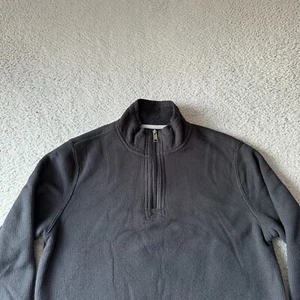 NEW Lee Sweater Mens Small Black Regular Fit 1/4 Zip Pullover Train Run Hike - Picture 1 of 11