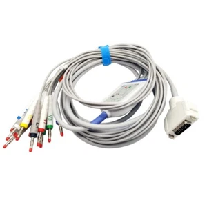 Direct-Connect EKG Leadwire Cable 10-Leads,Banana AHA,for Fukuda Denshi CardiMax - Picture 1 of 4