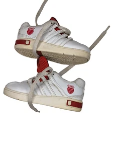 K Swiss Infants Size 6 Low Tops White/Red (Model: K-50) - Picture 1 of 4