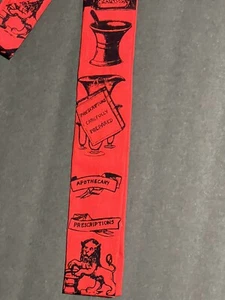 Vintage Red Pharmacy  Neck Tie Sportables By Martin Burns - Picture 1 of 5