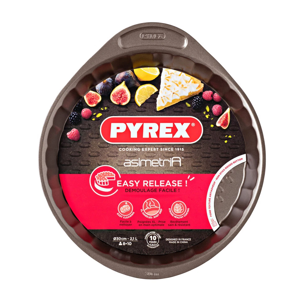 Moule à tarte Asimetria 30 cm métal 30 cm pyrex - Photo 1/1