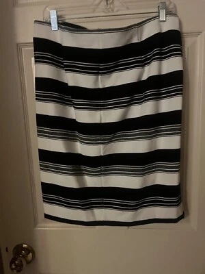 NUEVO CON ETIQUETAS-Roz & Ali Falda Mujer L Rayas Pull On Lápiz Cintura Elástica Elástica Elástica Foto 1 de 4