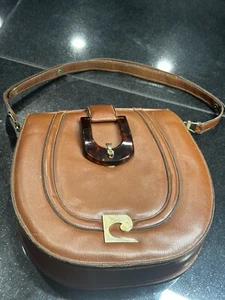 Cartera de cuero marrón vintage Pierre Cardin - Imagen 1 de 6