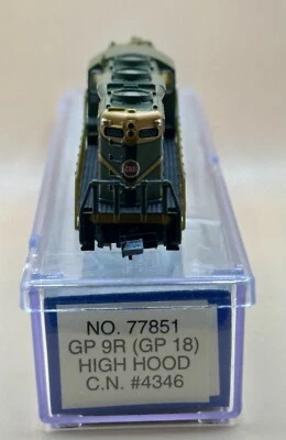 NIB N Life-Like 77851 EMD GP-9R (GP18) High Hood Loco Canadian National #4346 - Image 1 of 4