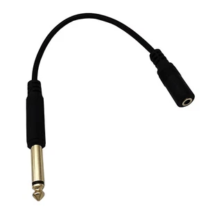 1/4" to 1/8" Adapter Cable 6.35mm TS Male to 3.5mm TRRS Female Audio Amplifiers - Picture 1 of 12
