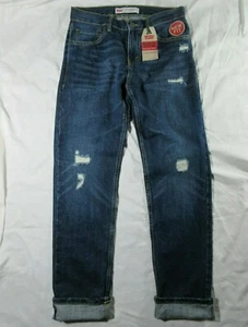 LEVIS 502 Regular Taper Men's Boys Jeans 16 Regular 28 x 31.5* Factory Distress - Picture 1 of 6
