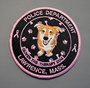 Parche rosa Oliver de la policía de Lawrence Massachusetts +++ concientización sobre el cáncer de mama MA - Imagen 1 de 1
