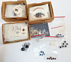 Vintage Lot of Doll Making And Repair Parts Eyes Glass and Stickers