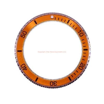 Moldura de aço inoxidável 41,6 mm Vostok com inserção de alumínio e ponto de lume de marca de 12 horas - Imagem 1 de 2