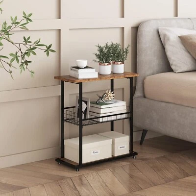 3-Tier Narrow Side Table Small End Table for Sofa & Bedside Space-Saving Design - Image 1 of 4