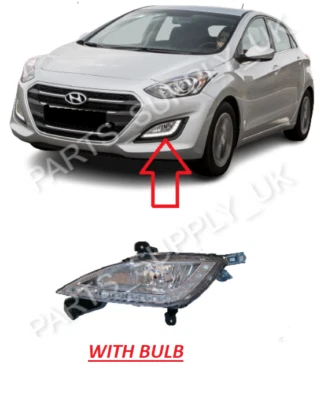 NEW FOR HYUNDAI I30 12-17  FRONT BUMPER FOG LIGHT LAMP LEFT N/S WITH DRL - Image 1 of 3
