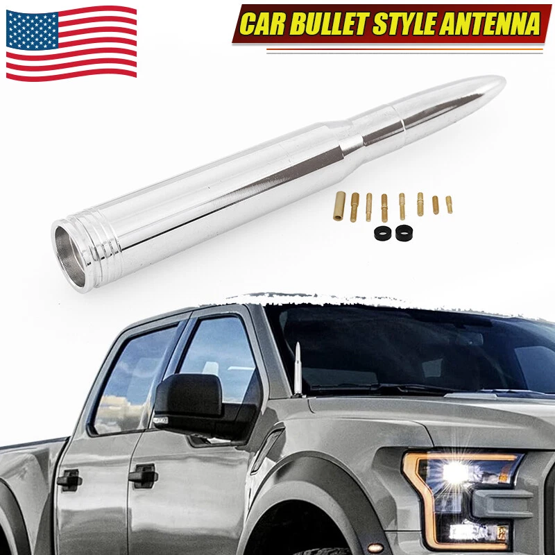 SILVER BULLET ANTENNA 50 CAL for CHEVROLET SILVERADO 1500/2500/3500/GMC SIERRA - Image 1 of 4