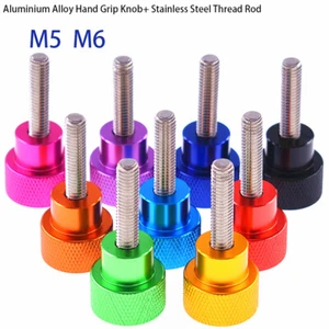 Knurled Thumb Screws M5 M6 x50-65mm Shoulder Bolt Aluminium Alloy Hand Grip Knob - Picture 1 of 6