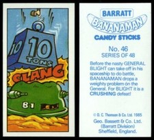 Barratt Bananaman #46 Basset Candy 1985 Card