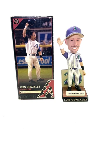 Luis Gonzalez *Autographed* Arizona Diamondbacks Jersey Retirement Bobblehead Cover