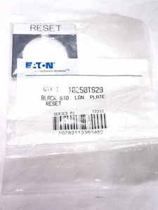 EATON CUTLER HAMMER 10250TS29 LEGEND PLATE BLACK - RESET - Picture 1 of 1