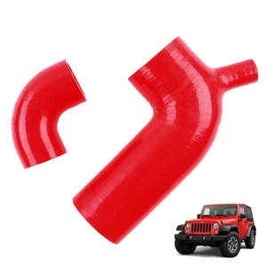 Red For Jeep Wrangler JK 2.8 CRD Diesel 2007-17 Silicone Air Cleaner Intake Hose - Bild 1 von 8