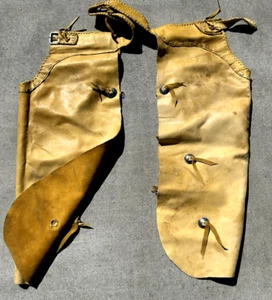 Split Leather Sica Cortume Araguaryno Western Welding Chaps - Picture 1 of 4
