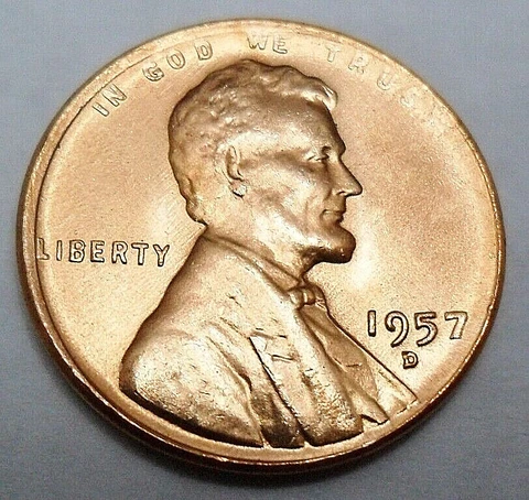 1957 D Lincoln Wheat Cent / Penny  *XF - EXTREMELY FINE OR BETTER*  *FREE SHIP* Cover