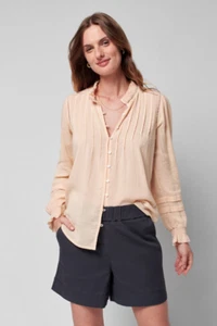 Faherty Willa Top Organic Cotton Vanilla Cream NWT - Retail Price $158 - Picture 1 of 5