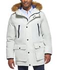 Club Room Men's Parka with a Faux Fur-Hood Jacket in White Small/Medium $250