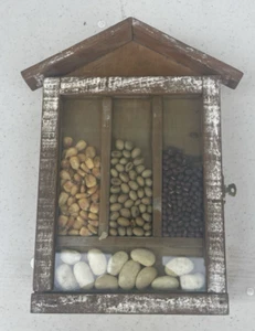 Caja de sombras de madera vintage semillas de grano dividido decoración de pared caja de llaves - tiene capacidad para 8 - Imagen 1 de 8