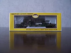 HO Model Power Military Action Series 9159 U.S. Army Flatcar w/ Road Grader - Bild 1 von 4