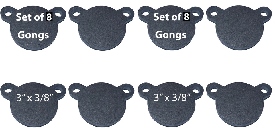 TACTICAL SCORPION GEAR Ar500 Steel Shooting Targets Lot Of 8 Laser Cut 3" x 3/8" Gong Tactical Scorpion