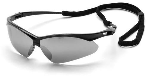 Pyramex PMXtreme Safety Glasses with Black Frame and Silver Mirror Lens