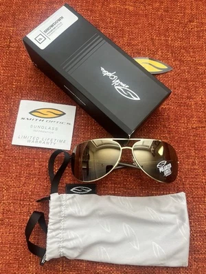 Gafas de sol polarizadas Smith Showdown - lentes espejadas degradadas doradas/doradas mate Foto 1 de 4