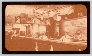 Cartolina d'epoca vecchia salone coniglio bianco Lynchburg TN seppia K-19207 - Foto 1 di 2