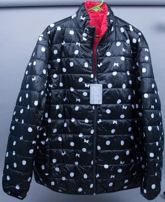 Disney Adult Minnie Mouse Black & Red Puffy Reversible Jacket Size XLarge NWT - Image 1 of 2