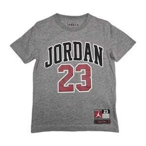 Air Jordan Short Sleeve T Shirt Gray Boys Small 8 10 Yrs - Picture 1 of 5