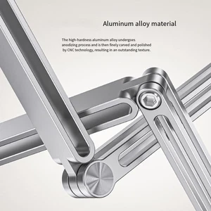 360 Degree Aluminum Tablet Holder with Adjustable Height and Anti Slip Design - Afbeelding 1 van 5