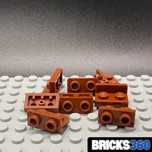 Lego New x8 Reddish Brown Bracket 1 x 2 - 1 x 2 Inverted Pieces - Picture 1 of 4