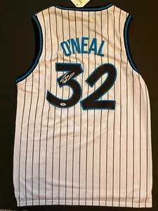 Shaquille O'neal Orlando Magic NBA HOF Home Pinstripe Autographed Jersey **PSA** - Picture 1 of 3