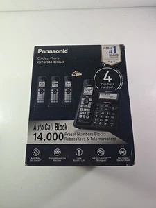 Téléphone sans fil Panasonic avec bloc d'appel avancé, alerte arnaque à une sonnerie (noir) - Photo 1/2