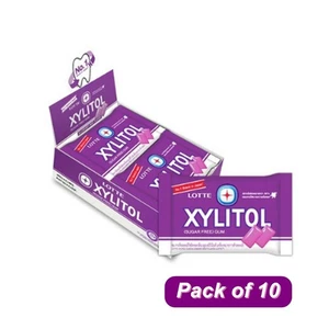 Chewing Gum Sugar Free Lotte Xylitol Blueberry Mint 11.6 g x 10 - Picture 1 of 8