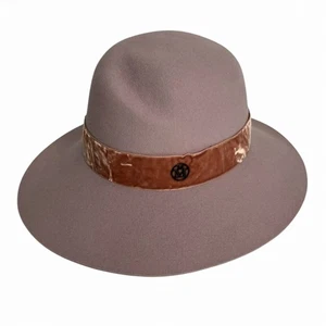 Sombrero Maison Michel Velo Cinta Fieltro Conejo Rosa M Para Mujer - Imagen 1 de 9