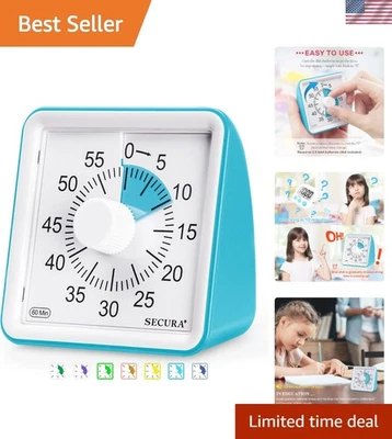 60-Minute Visual Timer for Kids & Adults - Time Management Tool in Blue - Image 1 of 4