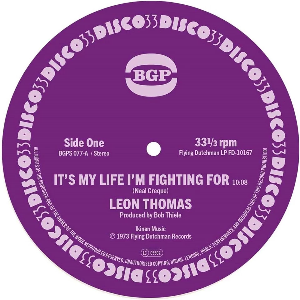 Leon Thomas It's My Life I'm Fighting For/Shape Your Mind to Die (Vinyl) - Image 1 of 1