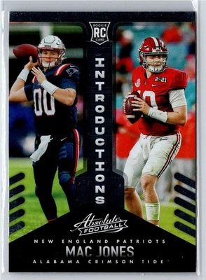 2021 Panini Absolute Introductions Insert #INT-9 Mac Jones New England Patriots - Image 1 of 2
