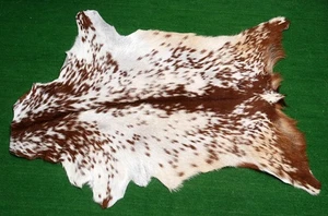 New Goat hide Rug Hair on Area rug Size 36"x24" Animal Leather Goat Skin G-438 - Picture 1 of 3