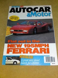 AUTOCAR - 195mph FERRARI 4 Dec 1991 Vol 190 No 10 - Imagen 1 de 1