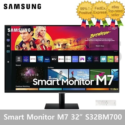 SAMSUNG Smart Monitor M7 32" S32BM700 with Streaming TV and Remote Control - Image 1 of 4
