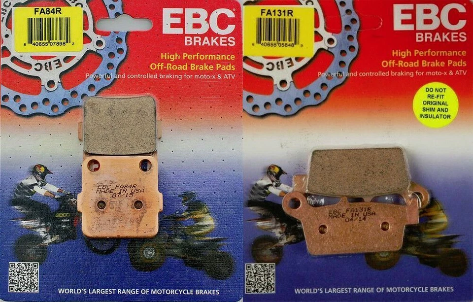 Juego de pastillas de freno delanteras y traseras EBC Sport carbono X - 1992-2007 Honda CR80R, CR85R Foto 1 de 1