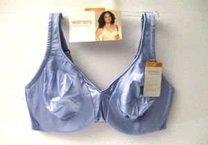 Warners bra signature support satin underwire size 42 DD style 35002A Bue - Picture 1 of 4