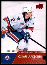 2021-22 AHL Exclusives #32 Oskari Laaksonen /100 - Rochester Americans