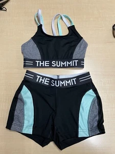 NUEVO Sujetador Cortos Varsity All Star Cheerleading Summit XS Pequeño Negro Gris - Imagen 1 de 9