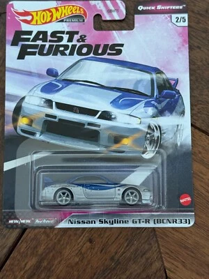 Hot Wheels Fast and Furious Quick Shifters 2/5 Nissan Skyline GT-R (BCNR33) VHTF - Image 1 of 2